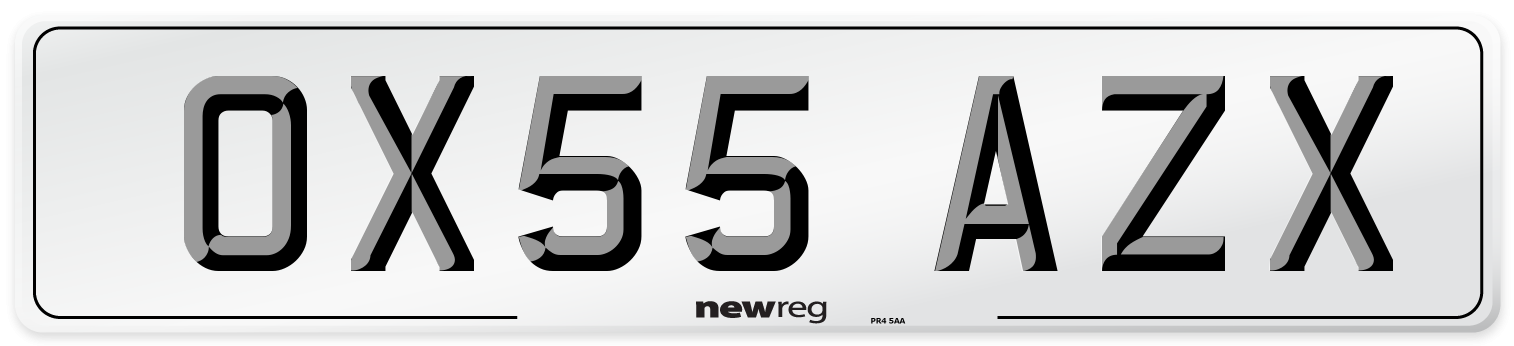 OX55 AZX Number Plate from New Reg